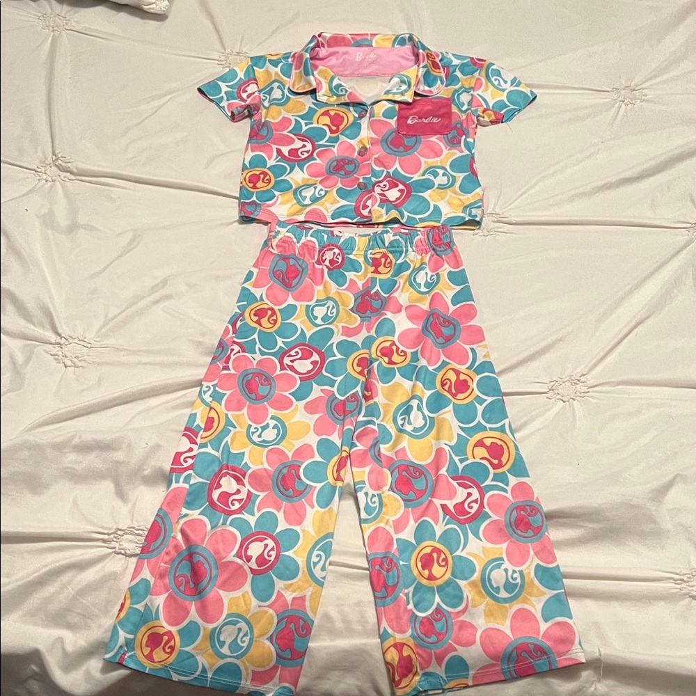 Colorful Kids Barbie Pajamas Set